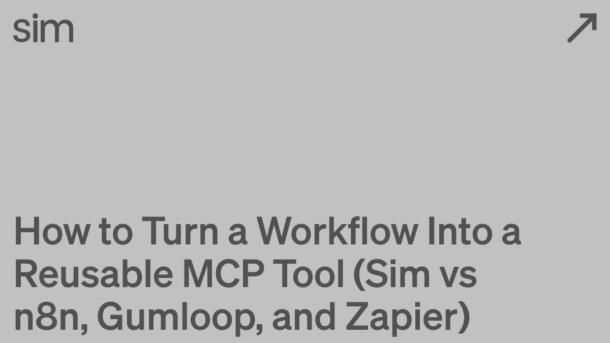 How to Turn a Workflow Into a Reusable MCP Tool (Sim vs n8n)